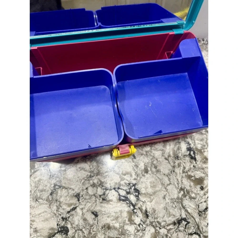 Vtg 1992 PRETTY NEAT 7x12 Organizer 2 Swing Out Trays Makeup